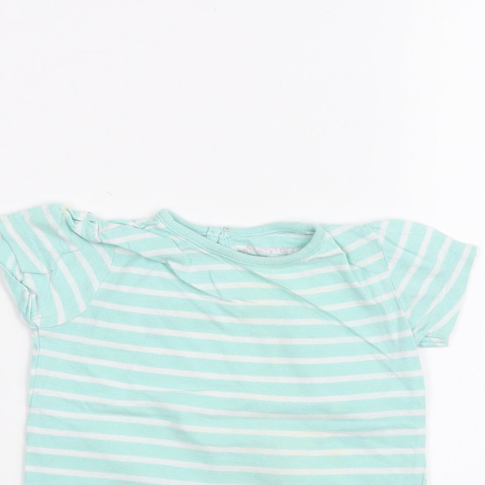 Young Dimension Baby Blue Striped  Basic T-Shirt Size 12-18 Months
