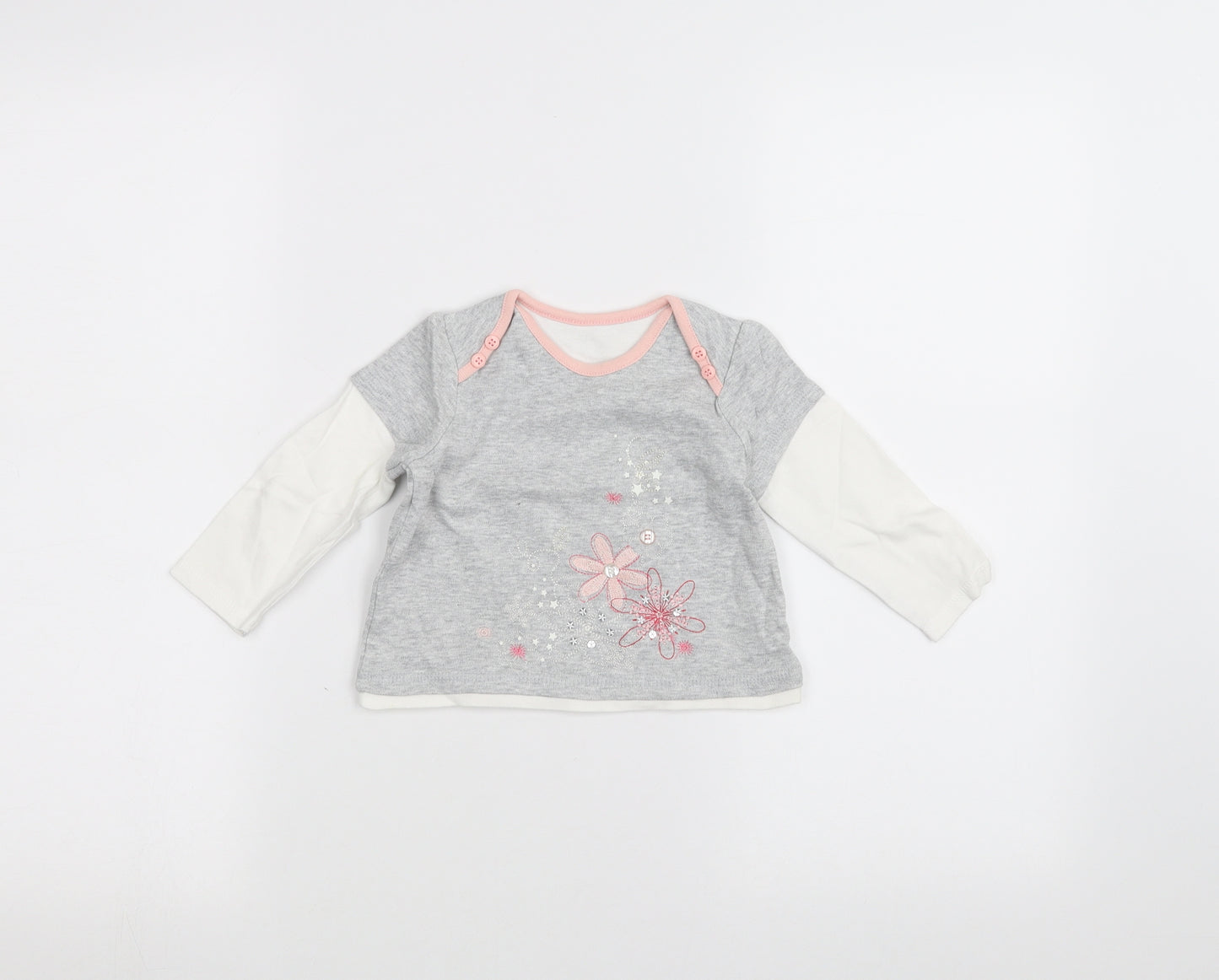 George Baby Grey   Basic T-Shirt Size 9-12 Months