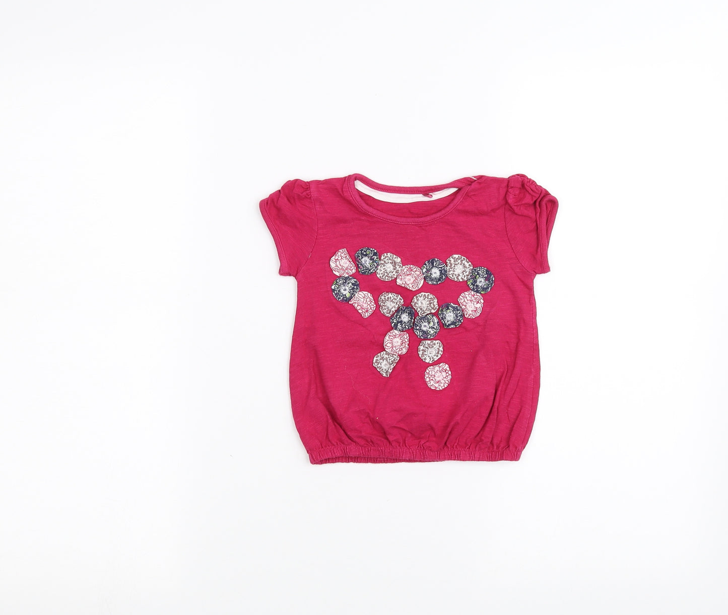 George Girls Pink   Basic T-Shirt Size 9-12 Months