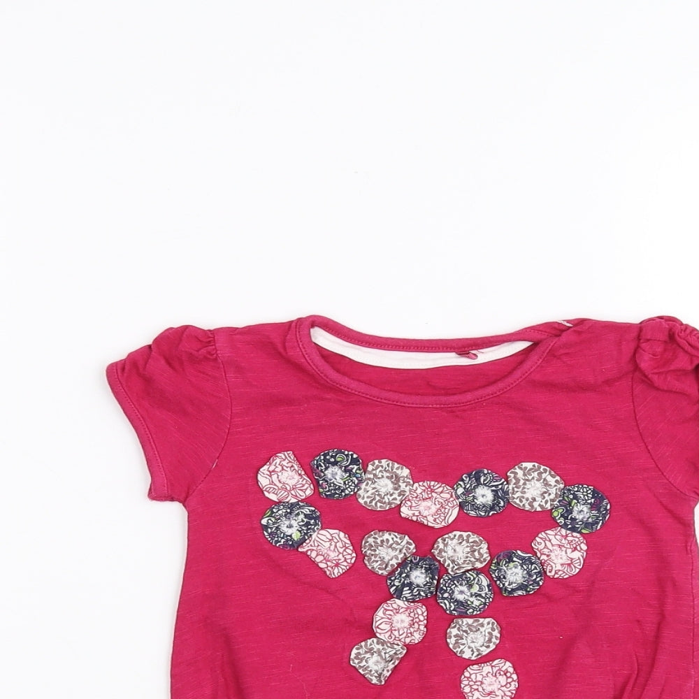 George Girls Pink   Basic T-Shirt Size 9-12 Months