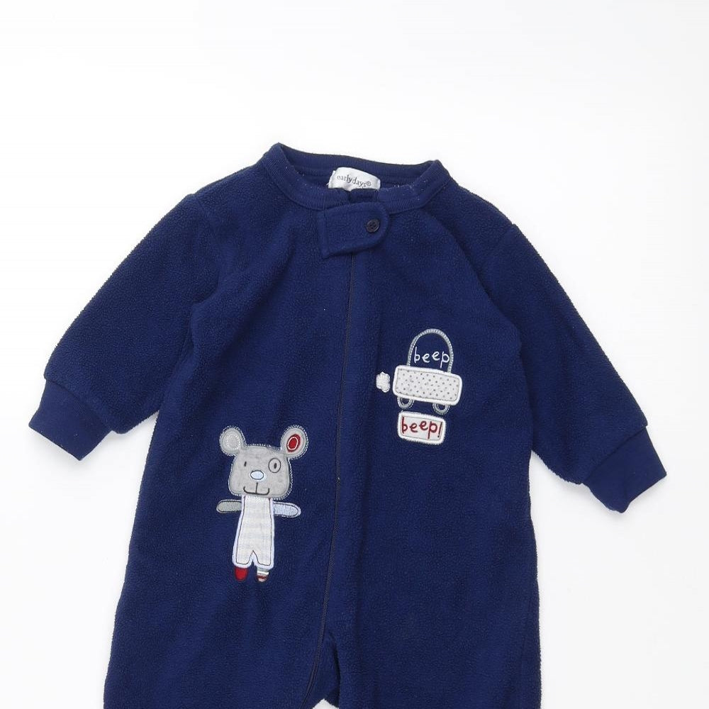 Earlydays Baby Blue   Babygrow One-Piece Size 6-9 Months