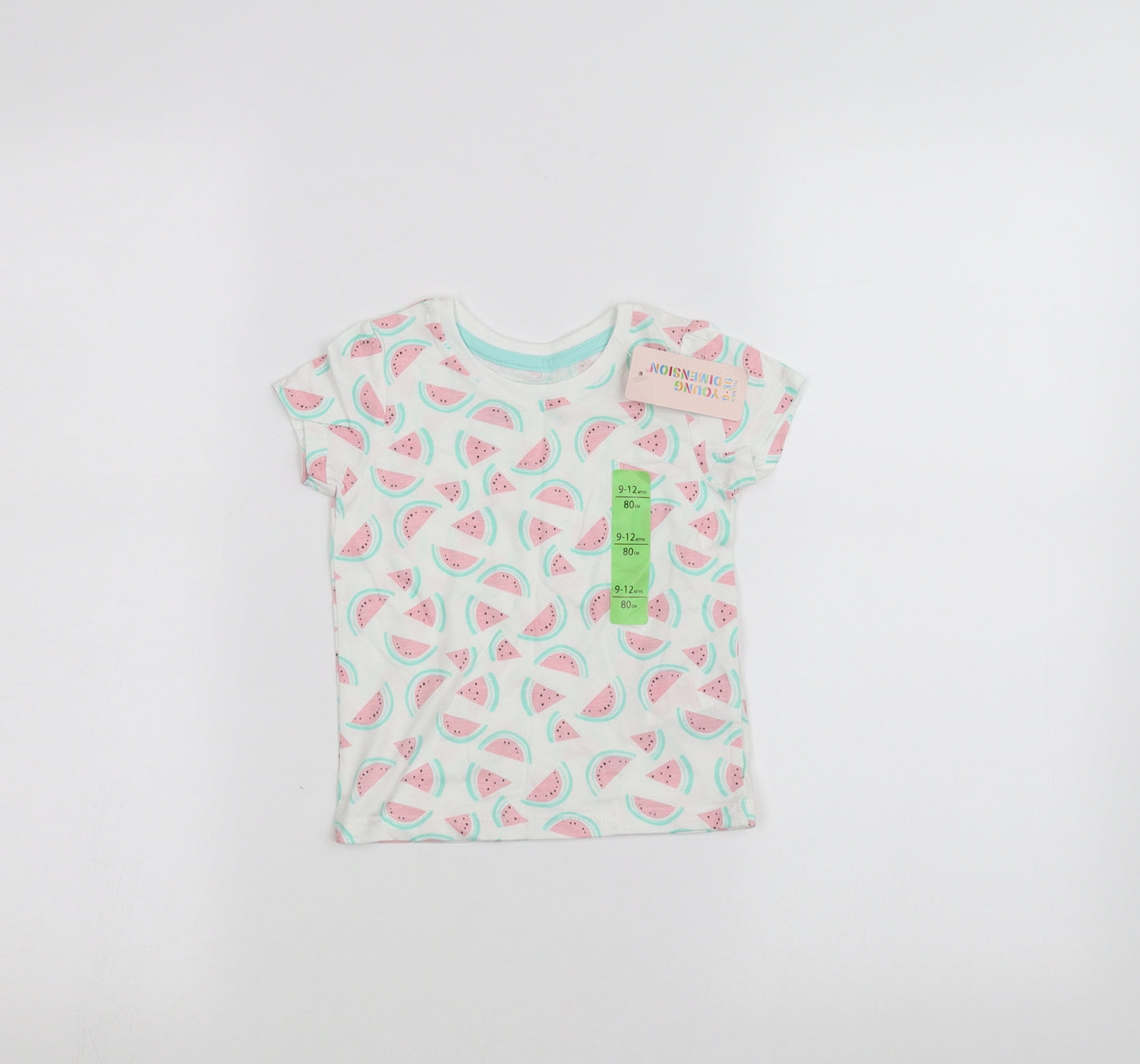 Young Dimension Baby White   Basic T-Shirt Size 9-12 Months