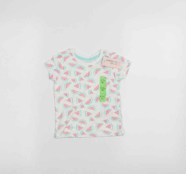 Young Dimension Baby White   Basic T-Shirt Size 9-12 Months