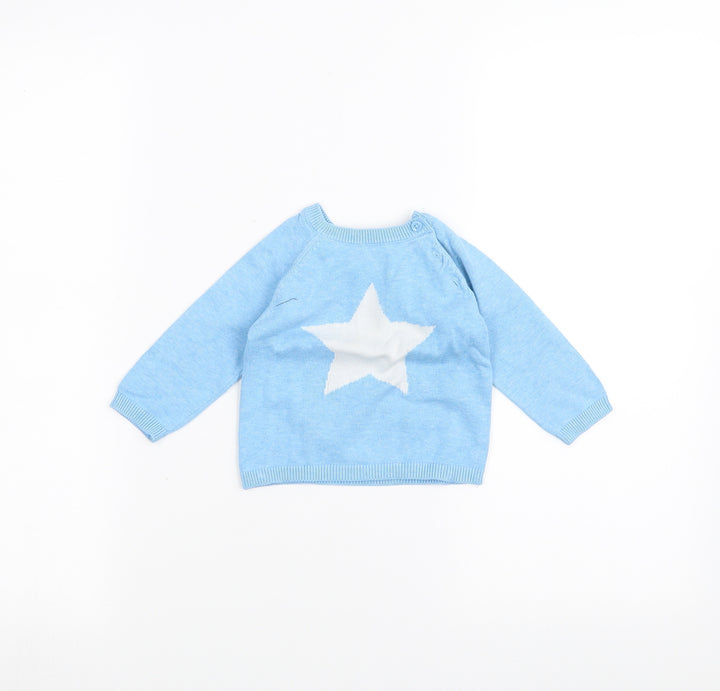 Marks and Spencer Baby Blue   Pullover Jumper Size 3-6 Months