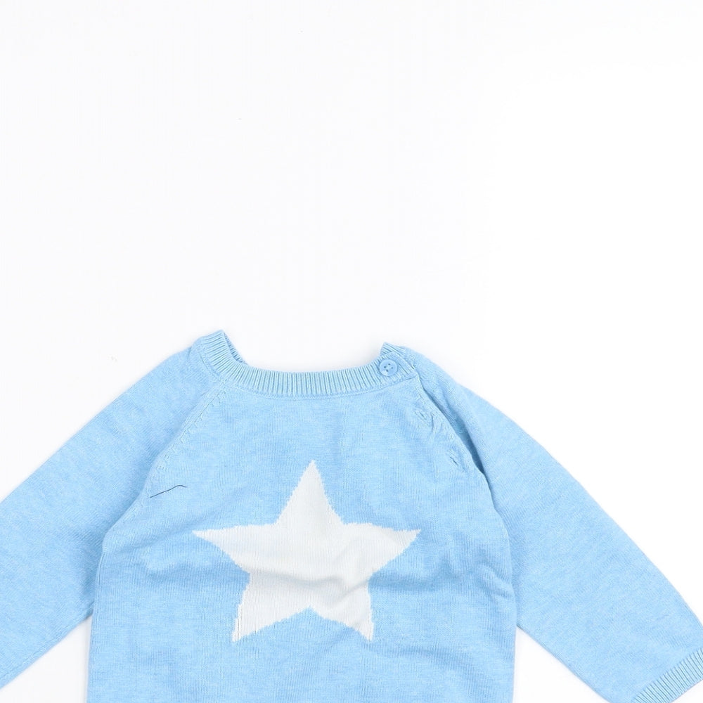 Marks and Spencer Baby Blue   Pullover Jumper Size 3-6 Months