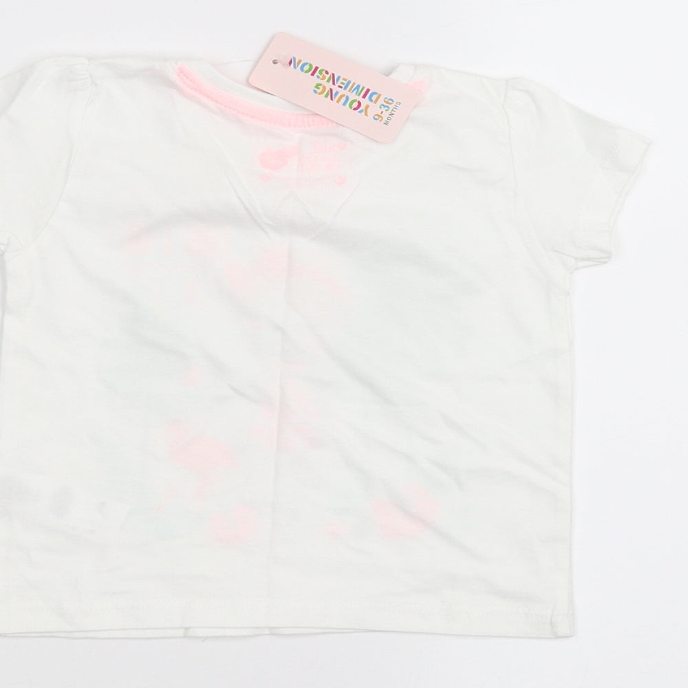Young Dimension Baby White   Basic T-Shirt Size 9-12 Months