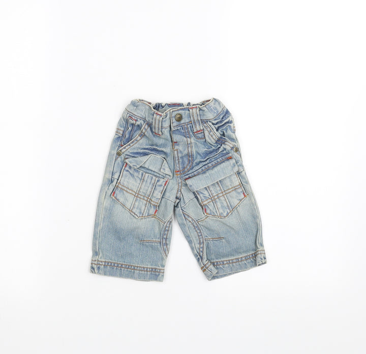 NEXT Baby Blue Denim Rain Trousers Jeans Size 3-6 Months