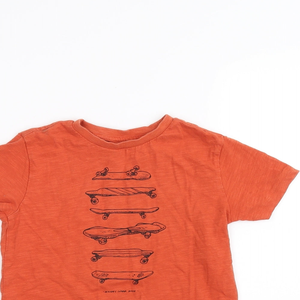 NEXT Girls Orange   Basic T-Shirt Size 5 Years