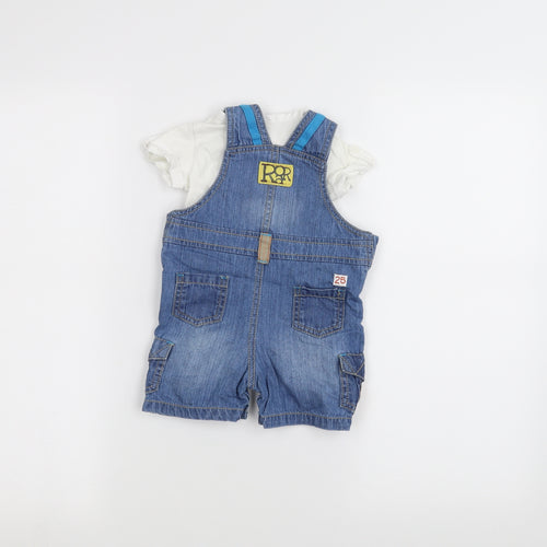 Mini Club Baby Blue  Denim Dungaree One-Piece Size 3-6 Months