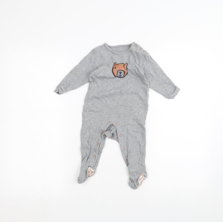 Marks and Spencer Baby Grey Babygrow One-Piece Size 6-9 Months