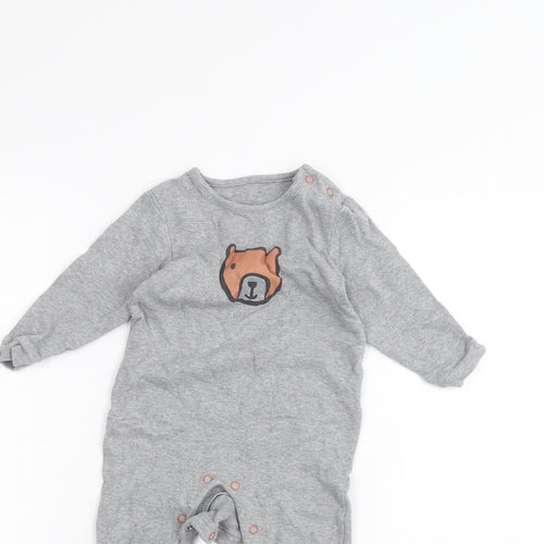 Marks and Spencer Baby Grey   Babygrow One-Piece Size 6-9 Months