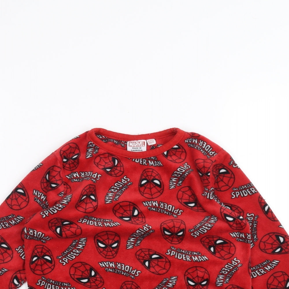 Marvel Boys Red   Pullover Jumper Size 4-5 Years  - Spider Man