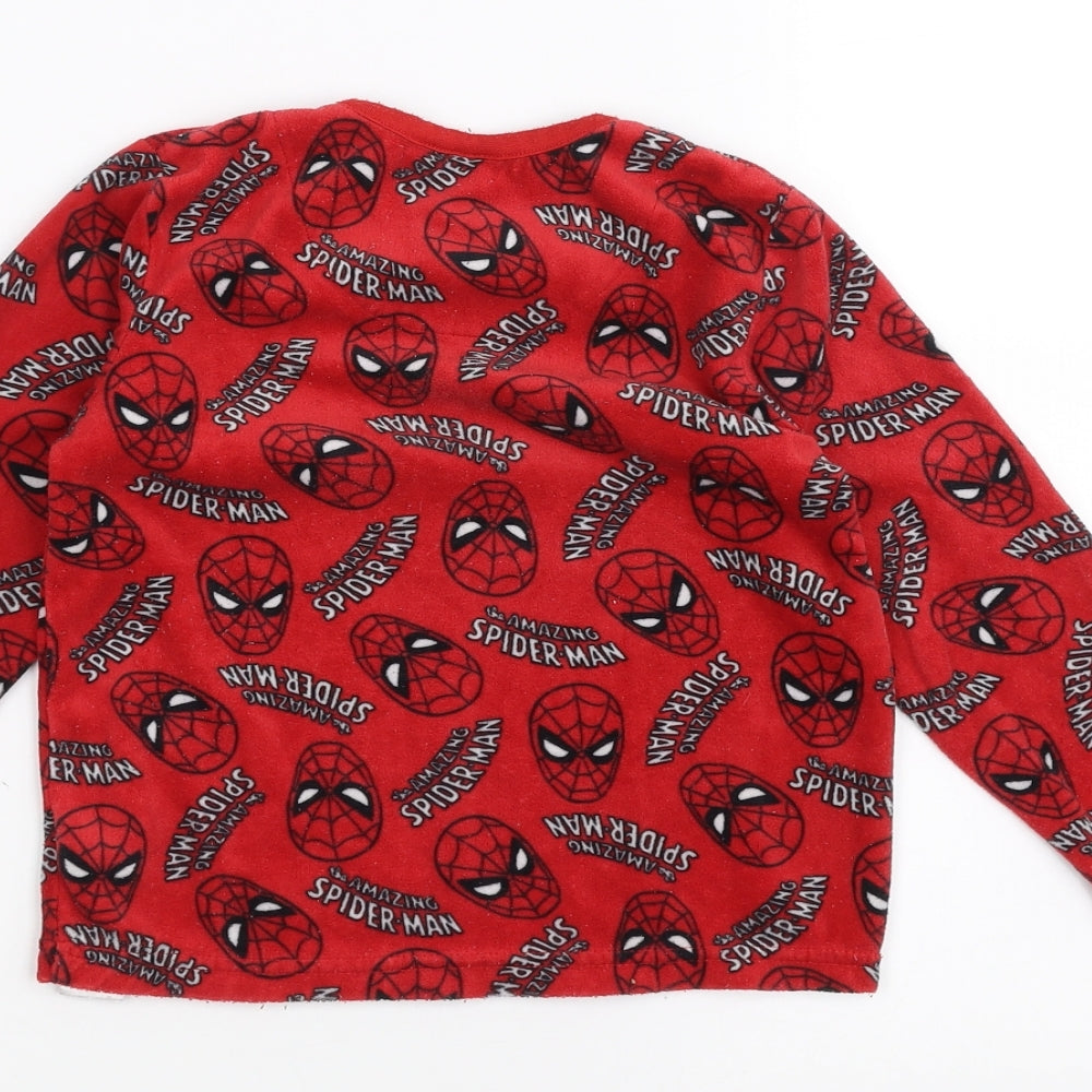 Marvel Boys Red   Pullover Jumper Size 4-5 Years  - Spider Man