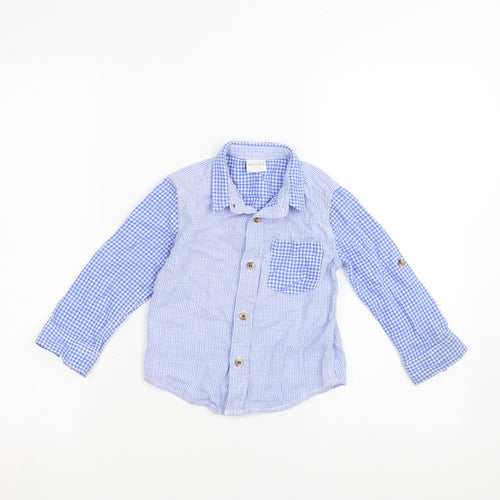 Mini Club Baby Blue Striped  Basic Button-Up Size 18-24 Months