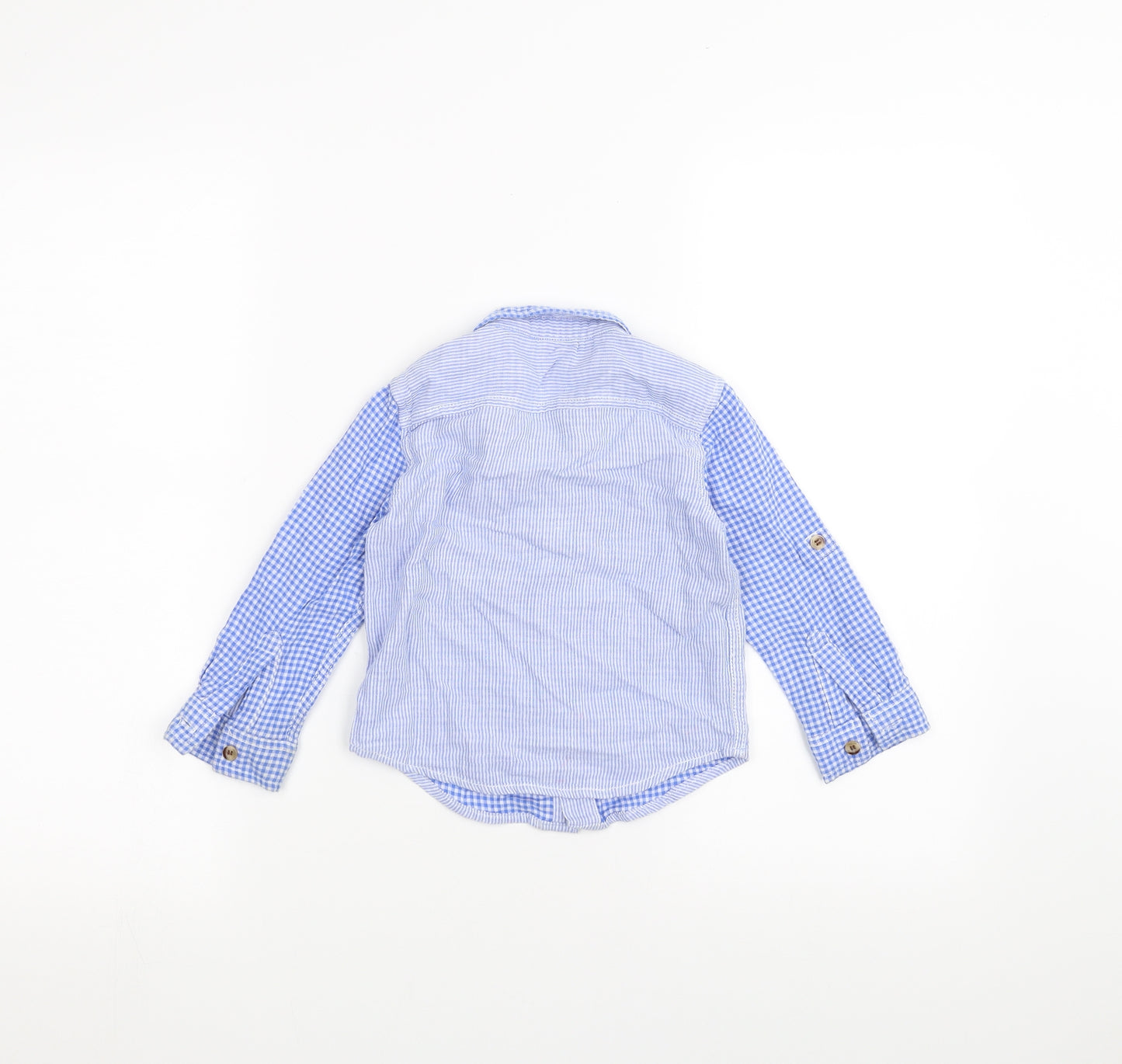 Mini Club Baby Blue Striped  Basic Button-Up Size 18-24 Months