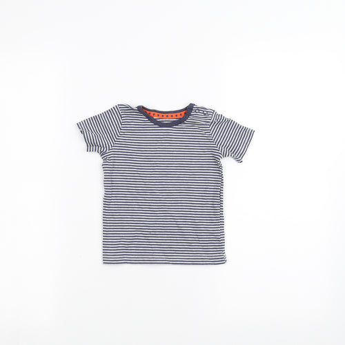 George Baby Grey Striped  Basic T-Shirt Size 6-9 Months