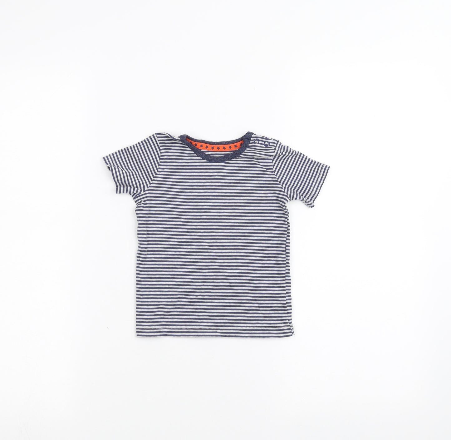 George Baby Grey Striped  Basic T-Shirt Size 6-9 Months