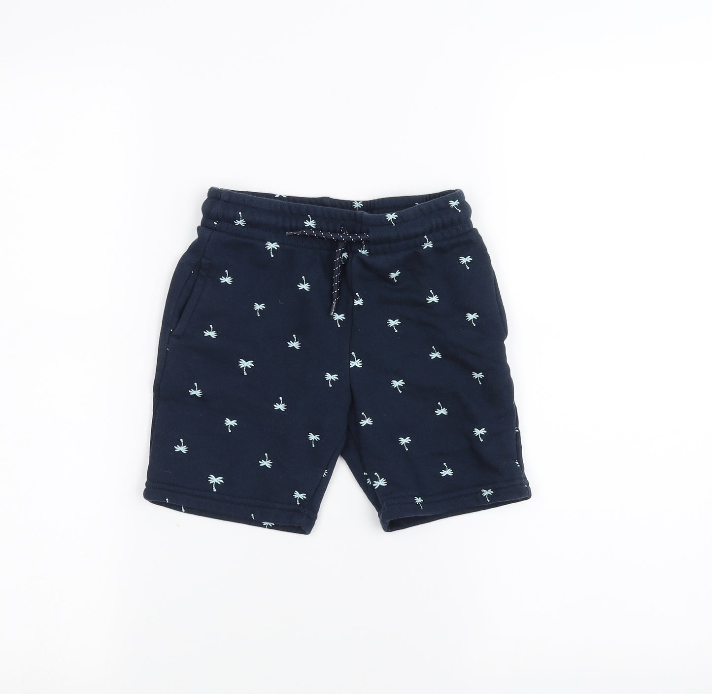 Primark Boys Blue   Sweat Shorts Size 4-5 Years - Palm Tree