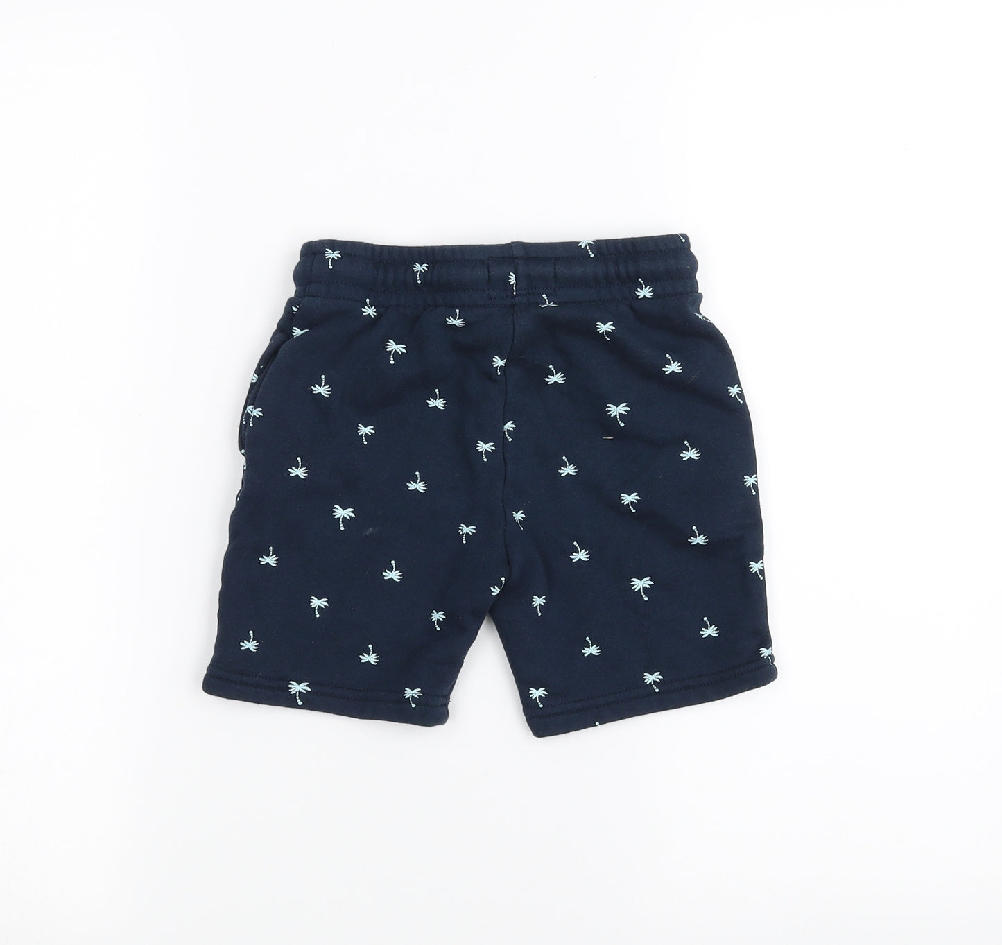 Primark Boys Blue   Sweat Shorts Size 4-5 Years - Palm Tree