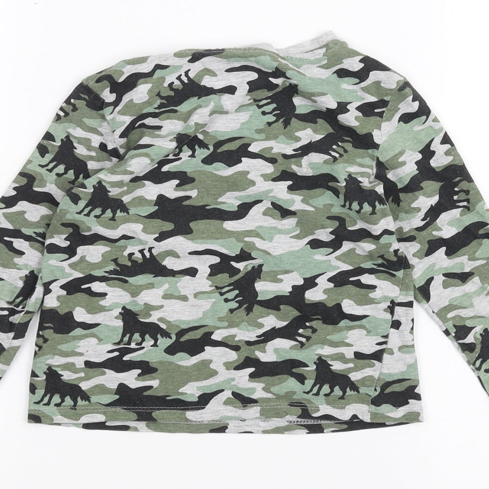 Pep & co  Boys Grey Camouflage  Basic T-Shirt Size 4-5 Years