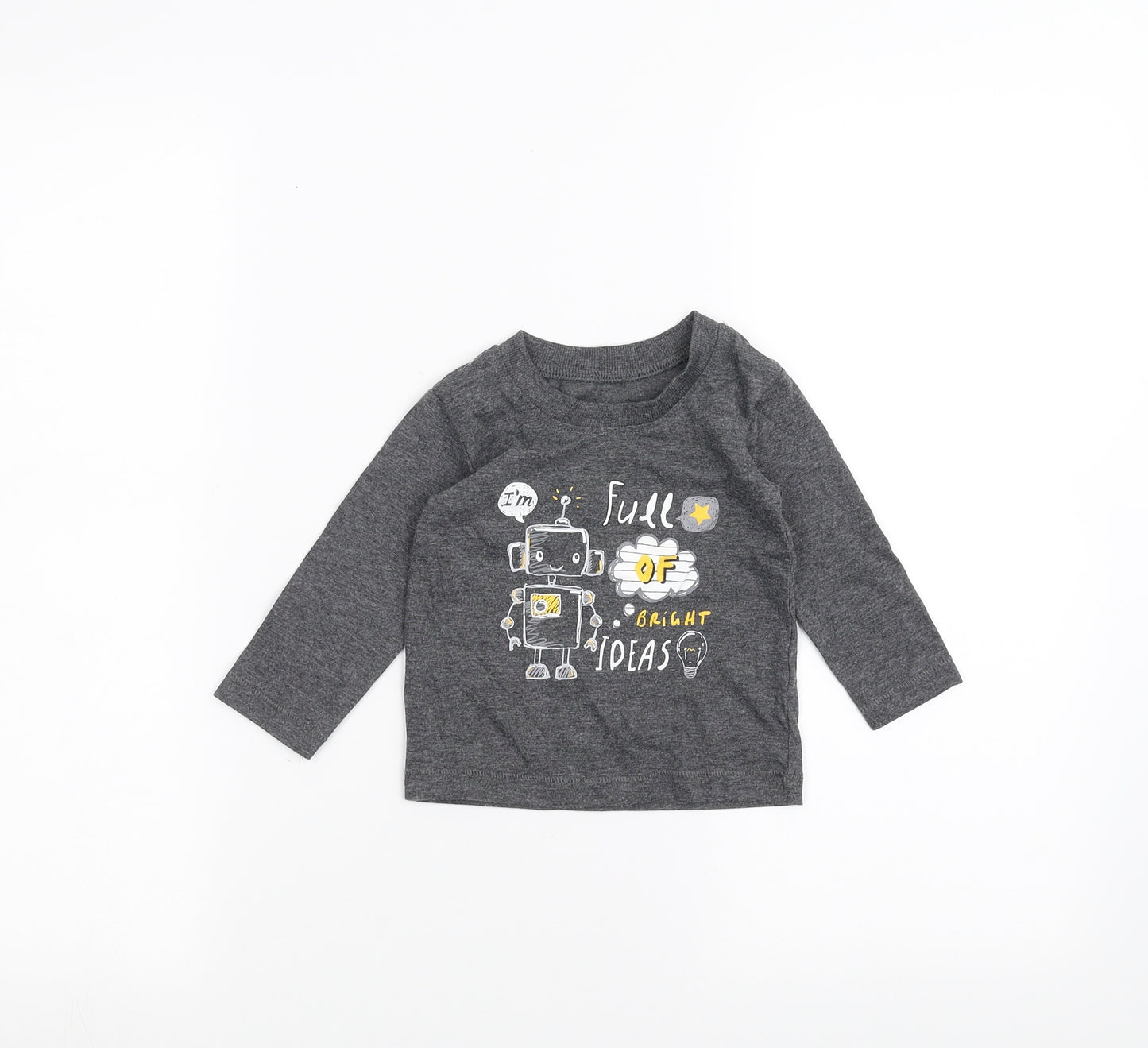George Baby Black   Basic T-Shirt Size 6-9 Months