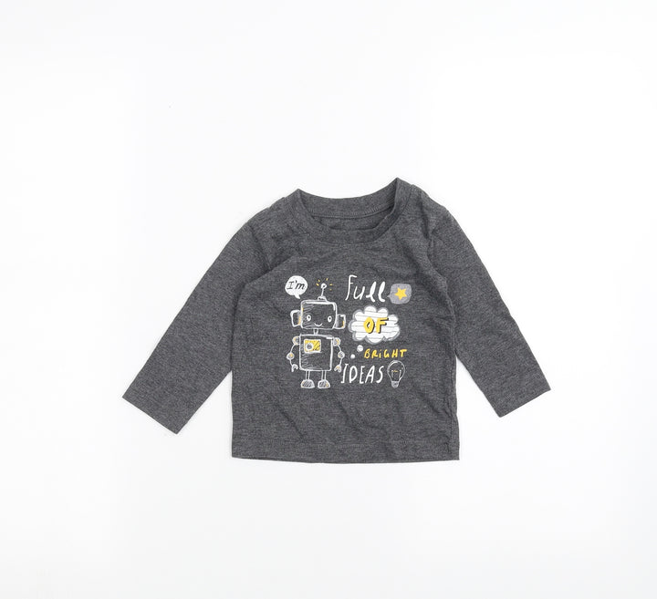 George Baby Black   Basic T-Shirt Size 6-9 Months