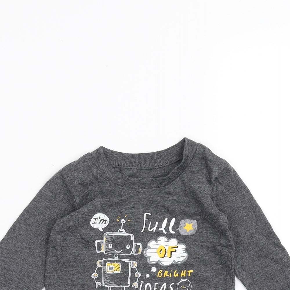 George Baby Black   Basic T-Shirt Size 6-9 Months