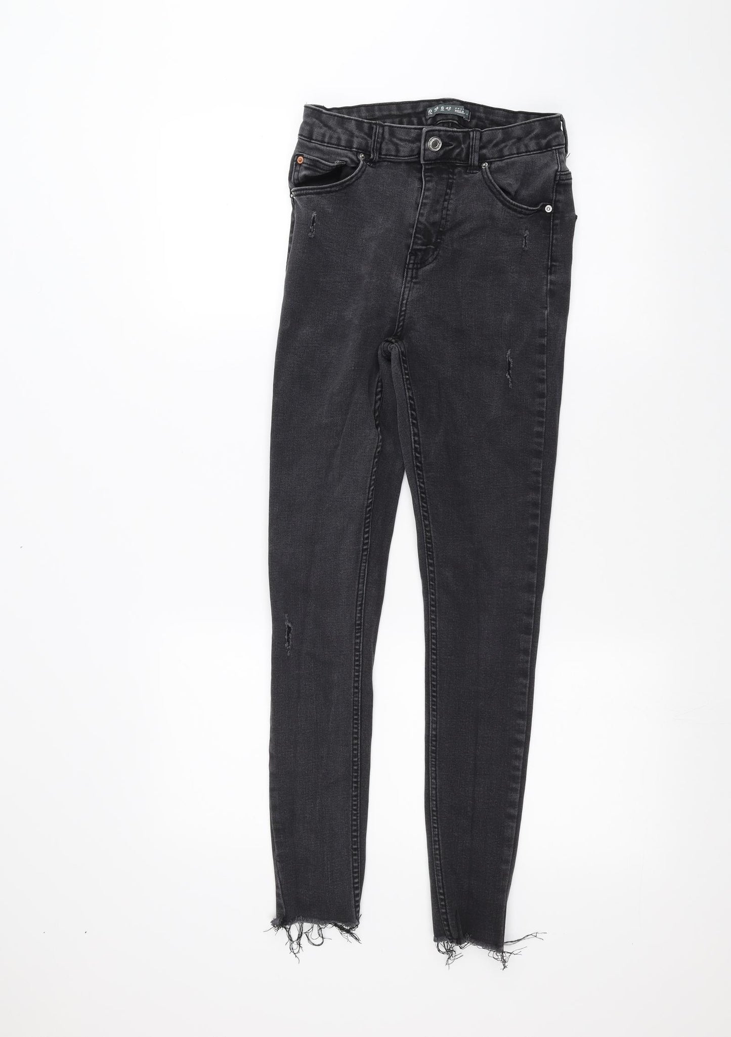 Denim & Co. Womens Black  Denim Skinny Jeans Size 10 L26 in