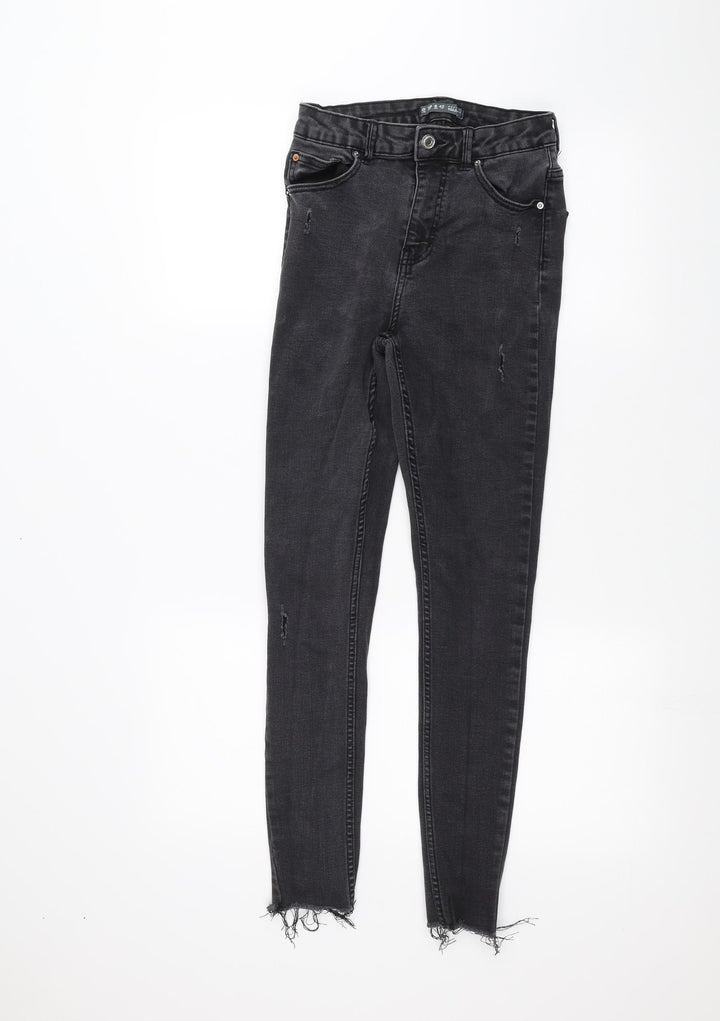 Denim & Co. Womens Black  Denim Skinny Jeans Size 10 L26 in