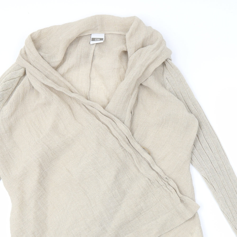 crea Womens Beige   Jacket Coatigan Size 14
