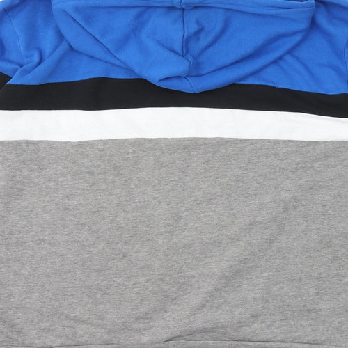 Fred & Boston Mens Grey Striped  Pullover Hoodie Size 2XL