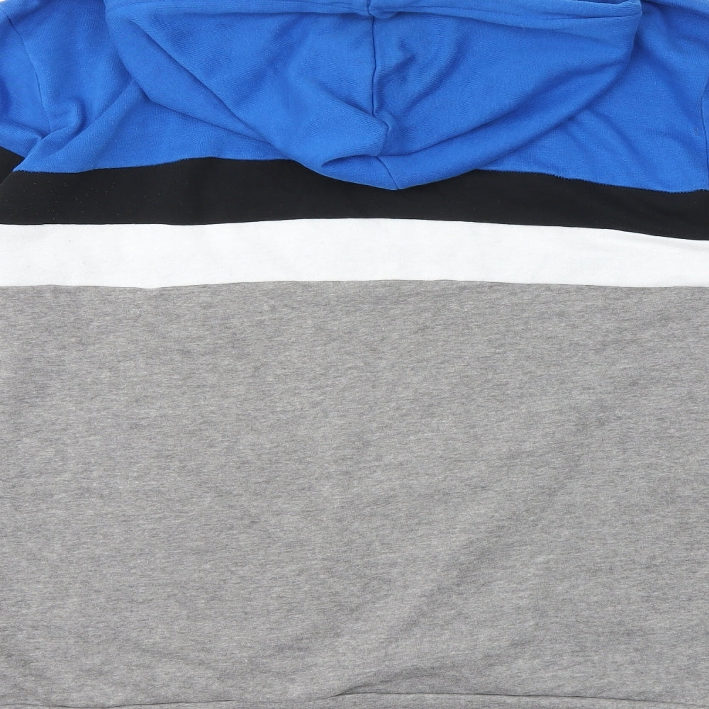 Fred & Boston Mens Grey Striped  Pullover Hoodie Size 2XL