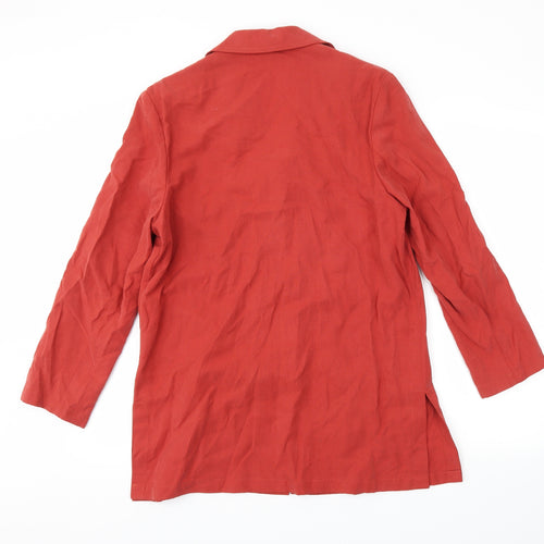 M&S Womens Red   Jacket Blazer Size 12