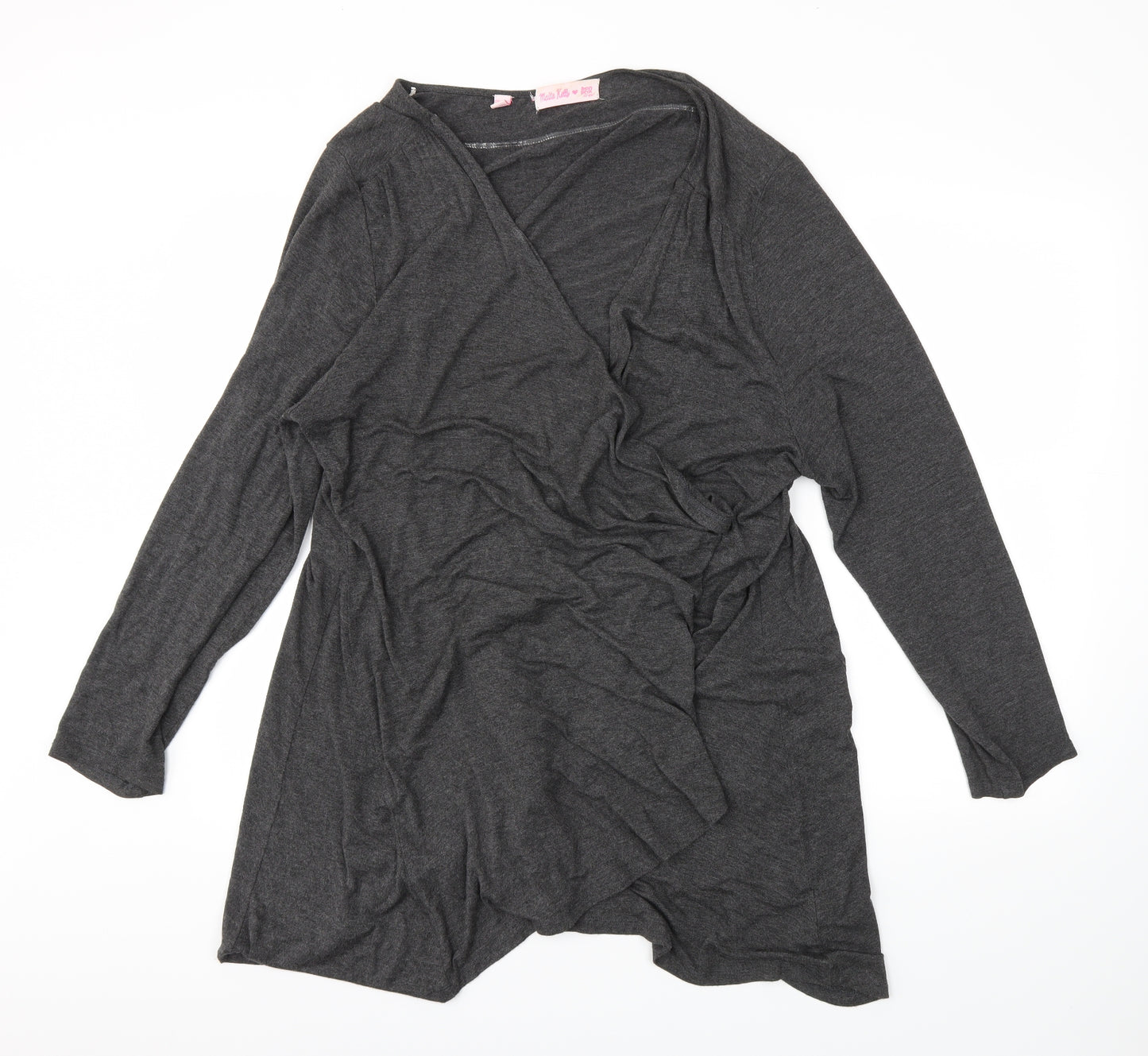 bonprix Womens Grey   Wrap Jumper Size XL