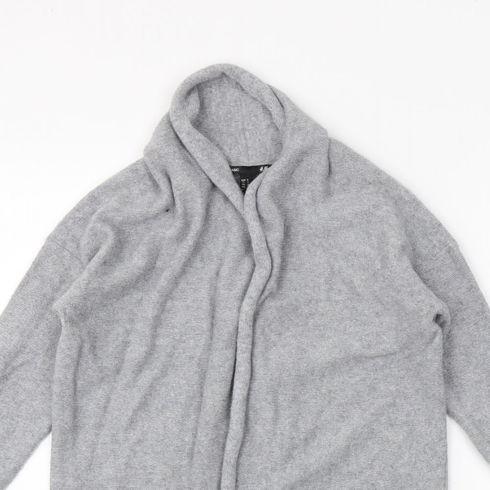 H&M Womens Grey   Wrap Jumper Size S
