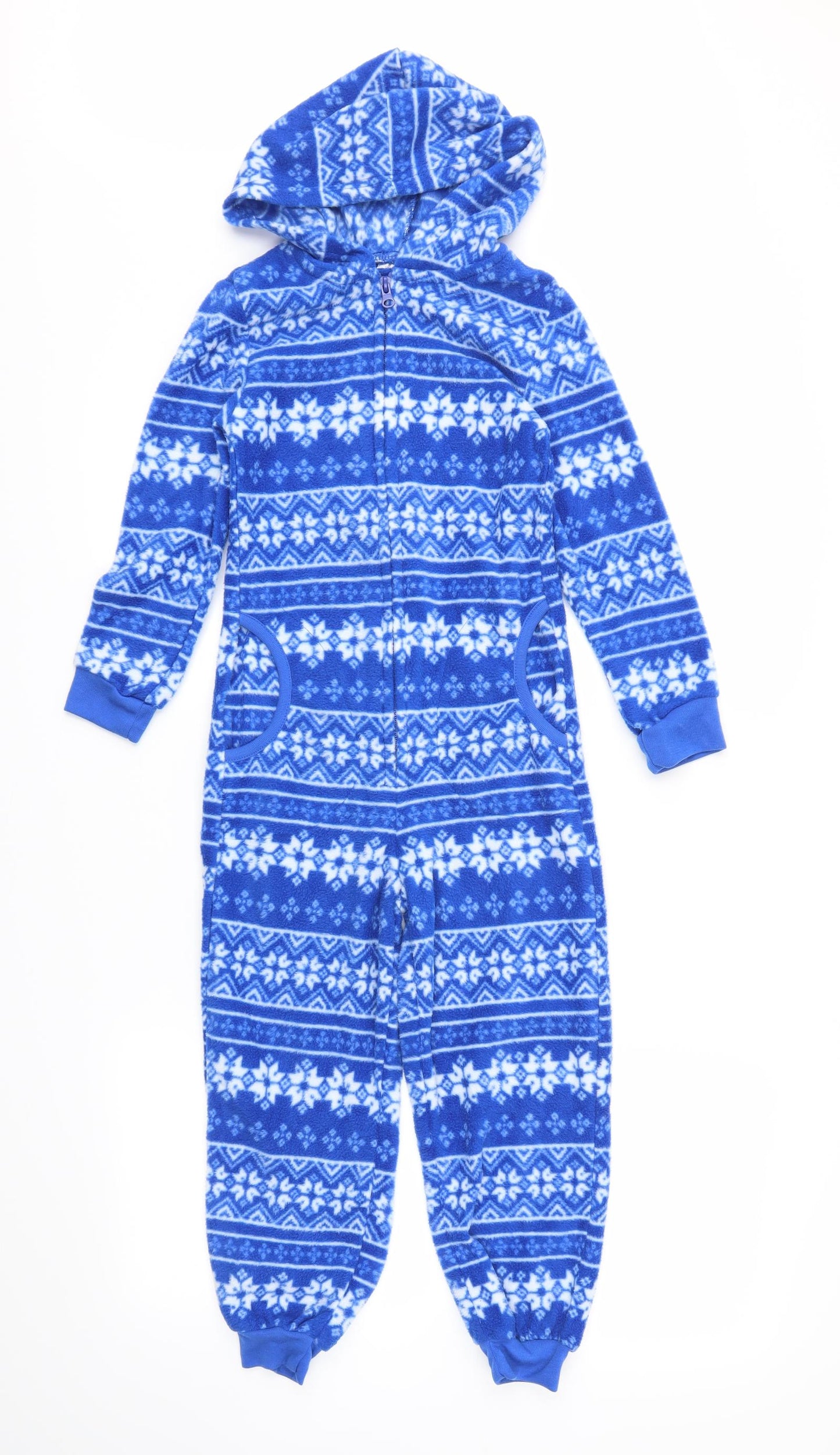 Country Club Boys Blue Fair Isle   One Piece Size 7-8 Years