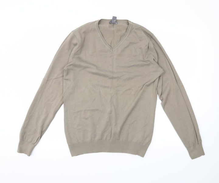 H&M Mens Beige   Pullover Jumper Size M