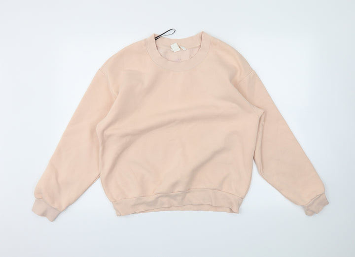 H&M Womens Pink Pullover Sweatshirt Size M