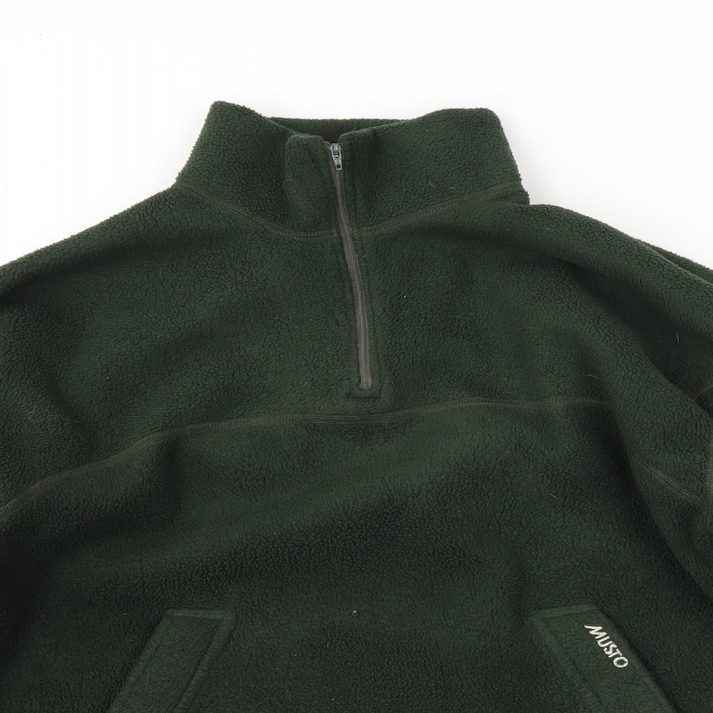 Polartec Mens Green   Henley Jumper Size M