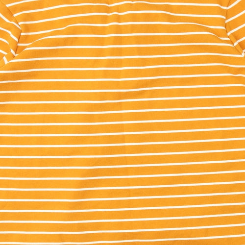 Papaya Womens Yellow Striped  Pullover Sweatshirt Size L