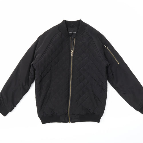 newlook Womens Black   Varsity Jacket Coat Size 10