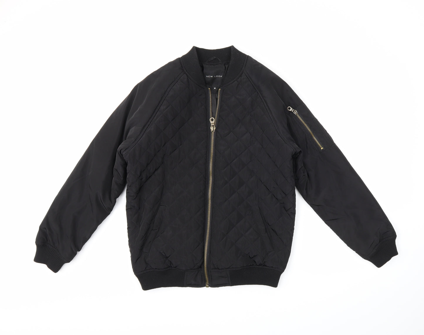 newlook Womens Black   Varsity Jacket Coat Size 10