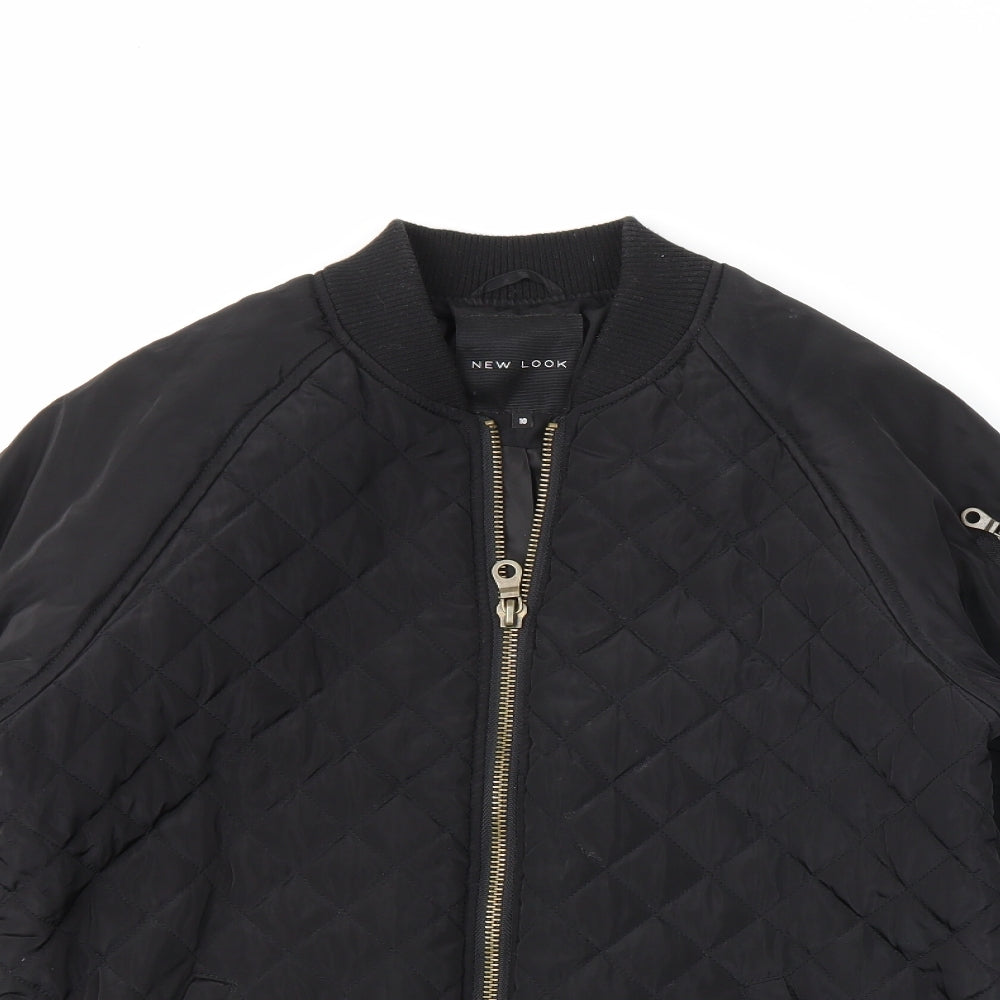 newlook Womens Black   Varsity Jacket Coat Size 10