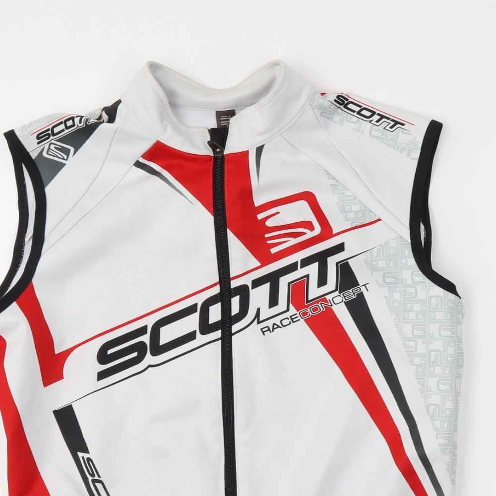 SCOTT Mens White   Gilet Jacket Size L
