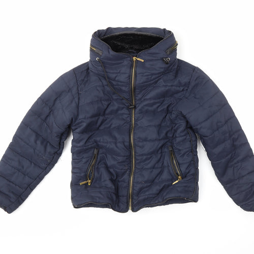 denim state Womens Blue   Puffer Jacket Coat Size S
