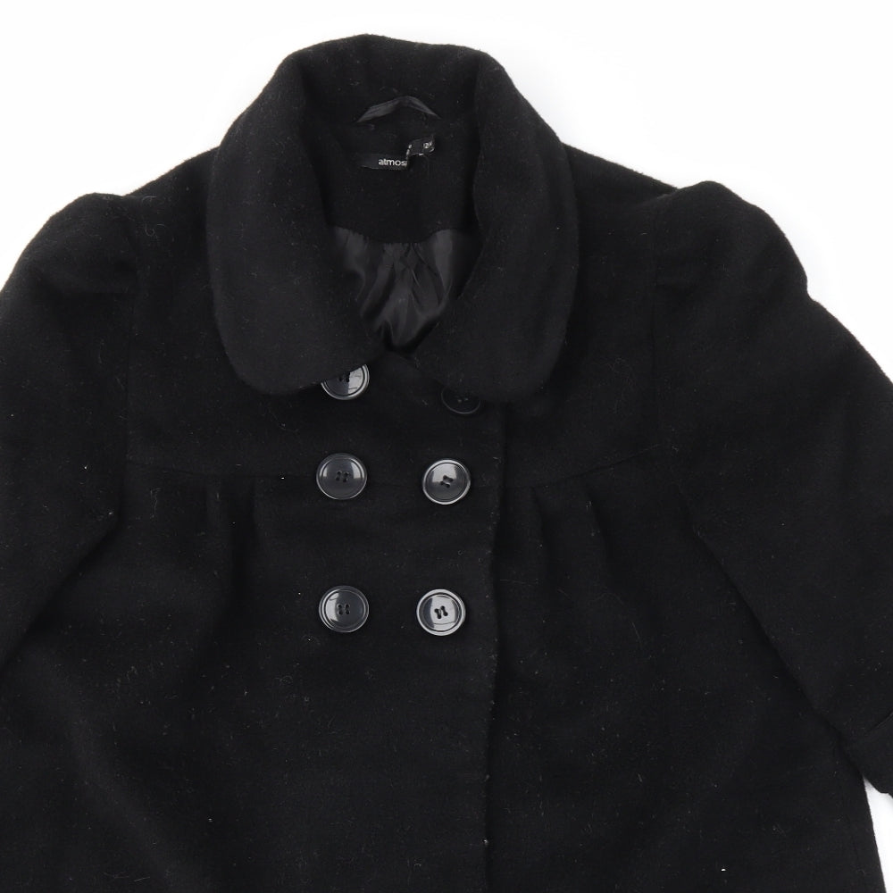 atmospher Womens Black   Overcoat Coat Size 12