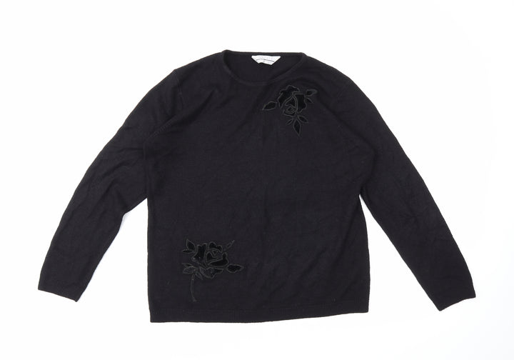 Instyle Womens Black Pullover Jumper Size M