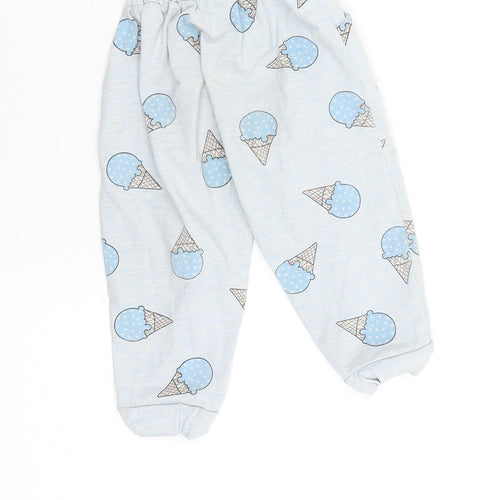 Be ou Girls Blue Solid  Cami Pyjama Pants Size 18-24 Months