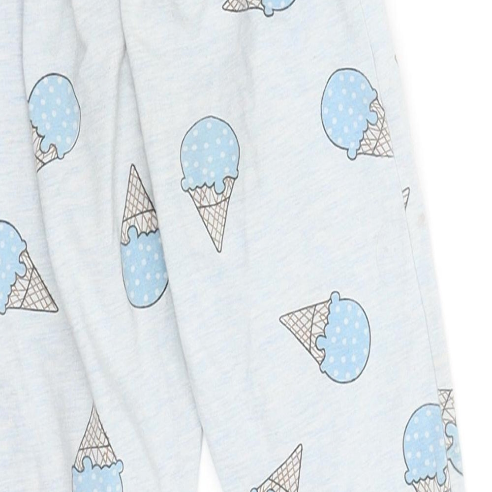 Be ou Girls Blue Solid  Cami Pyjama Pants Size 18-24 Months