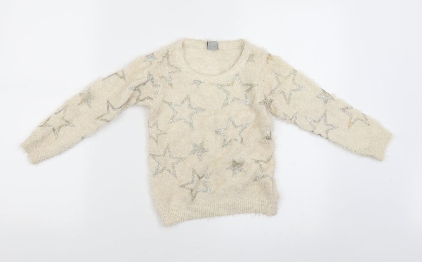 hop Girls Beige   Pullover Jumper Size 4-5 Years